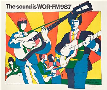 MILTON GLASER (1929-2020).  [THE SOUND IS WOR - FM 98.7] & [ALBERT KING]. 1966 & 1976. Sizes vary.